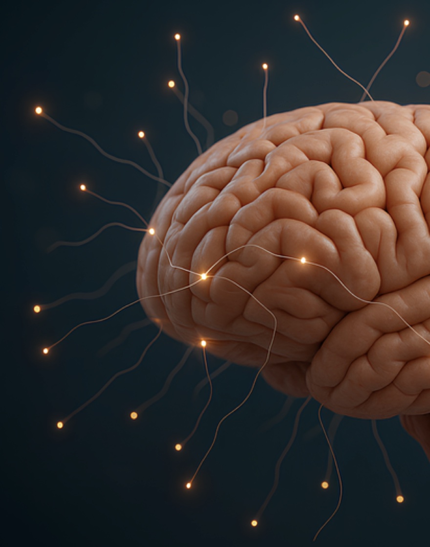 Neurodiversitet — illustration af en hjerne